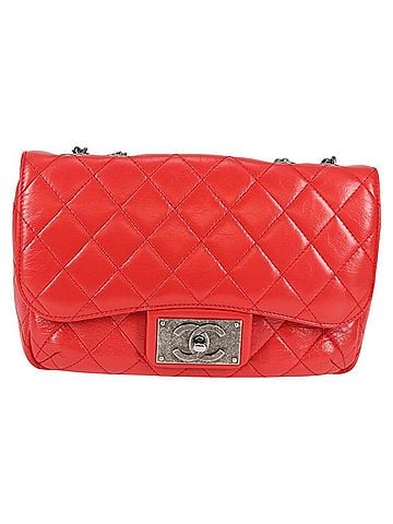 Chanel Logo Cc Red Leather Shoulder Bag (view 1)