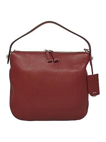 Bally Burgundy Leather Handbag (view 1)