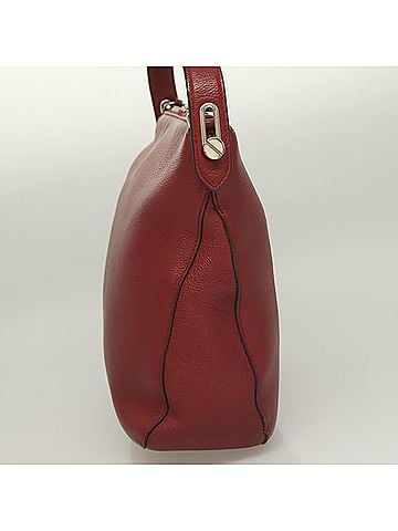 Bally Burgundy Leather Handbag (view 2)