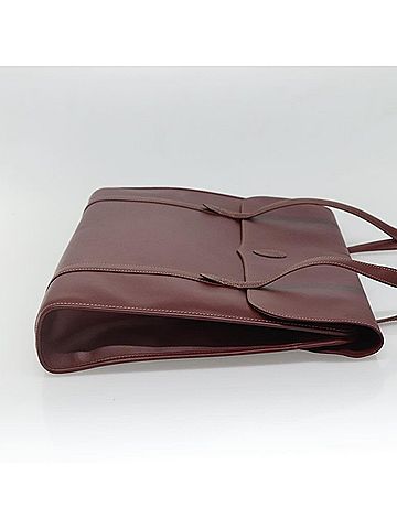 Cartier Must De  Burgundy Leather Handbag (view 2)