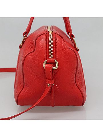 Salvatore Ferragamo Vala Red Leather Handbag (view 2)