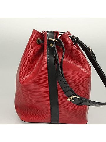 Louis Vuitton Noe Red Leather Shoulder Bag (view 2)