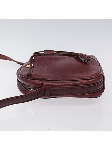 Cartier Must De  Burgundy Leather Shoulder Bag (view 2)