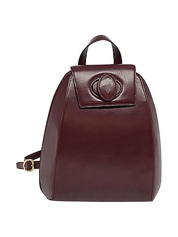 Cartier Must Line Burgundy Leather Backpack Bag (view 1)
