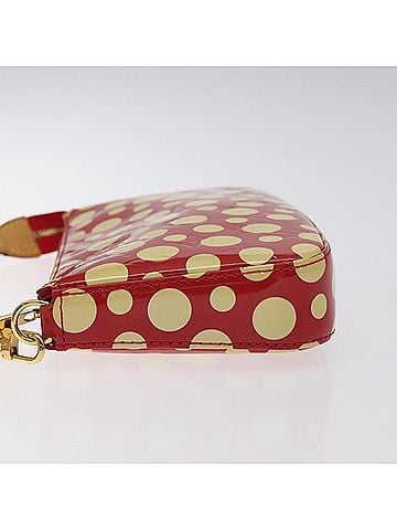Louis Vuitton Pochette Accessoire Red Patent Leather Clutch Bag (view 2)