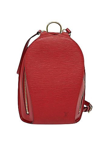 Louis Vuitton Mabillon Red Leather Backpack Bag (view 1)