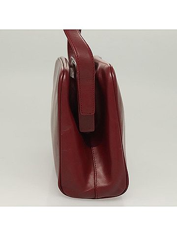 Prada Light Frame Burgundy Leather Shoulder Bag (view 2)