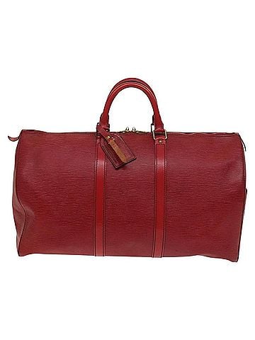 Louis Vuitton Keepall 50 Red Leather Travel Bag (view 1)
