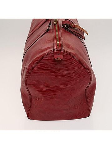 Louis Vuitton Keepall 50 Red Leather Travel Bag (view 2)
