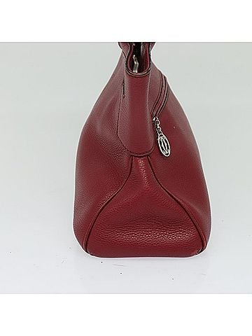 Cartier Marcello Burgundy Leather Handbag (view 2)