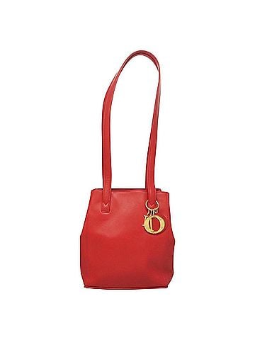 Dior Red Leather Shoulder Bag (view 1)