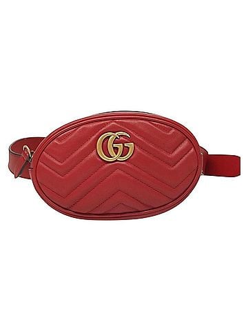 Gucci Gg Marmont Red Leather Shoulder Bag (view 1)