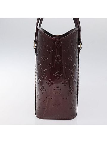 Louis Vuitton Avalon Burgundy Patent Leather Tote Bag (view 2)