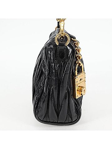 Miu Miu Matelassé Black Leather Handbag (view 2)