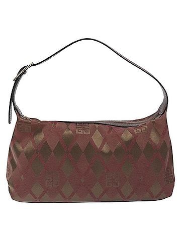 Givenchy Burgundy Canvas Shoulder Bag (view 1)