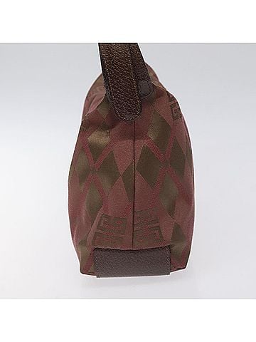 Givenchy Burgundy Canvas Shoulder Bag (view 2)