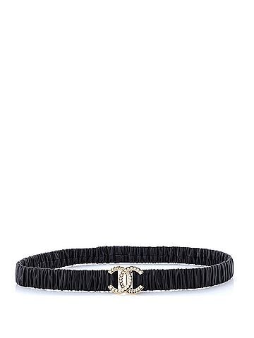 Chanel CC Elastic Belt Leather with Metal and Faux Pearls (view 2)