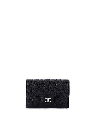 Chanel Classic Flap Card Case Quilted Caviar (view 1)