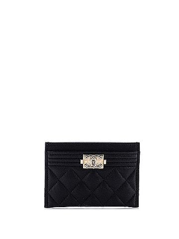 Chanel Boy Card Holder Quilted Caviar (view 1)