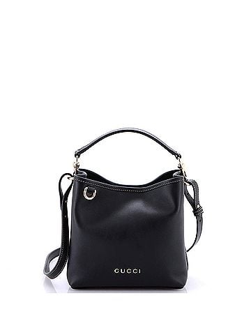 Gucci Emblem Bucket Bag Leather Small (view 1)