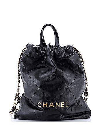 Chanel 22 Chain Backpack Quilted Calfskin Medium (view 1)
