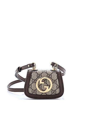 Gucci Blondie NM Card Case Wallet with Strap GG Coated Canvas (view 1)