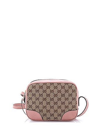 Gucci Bree Disco Crossbody Bag GG Canvas with Leather Mini (view 1)