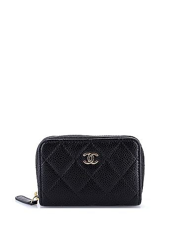 Chanel Zip Around Card Holder Quilted Caviar (view 1)