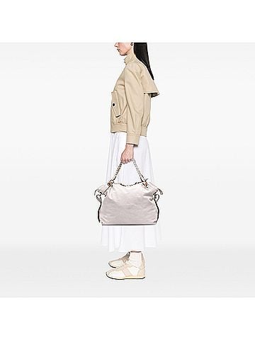 Gucci Large Pebbled Calfskin Bamboo Bar Tassel Tote (view 2)
