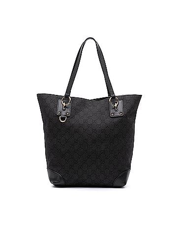 Gucci Medium GG Denim Charm Tote (view 1)