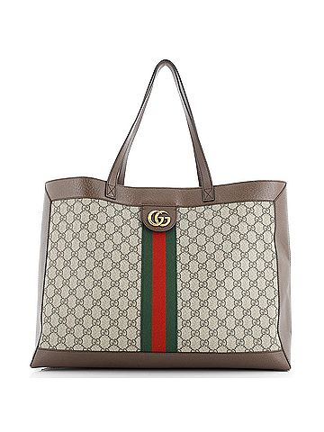 Gucci Ophidia Soft Open Tote GG Coated Canvas East West (view 1)