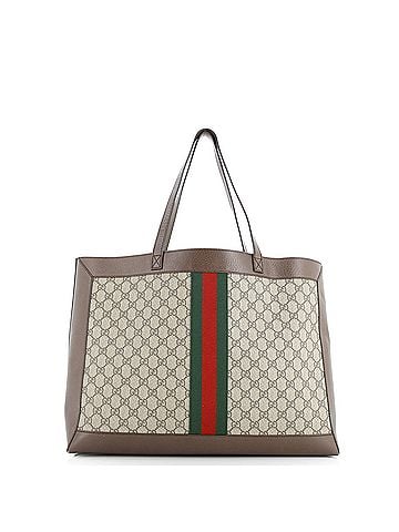 Gucci Ophidia Soft Open Tote GG Coated Canvas East West (view 2)