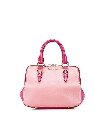 Miu Miu Bicolor Goatskin Madras Bowler Bag (view 1)
