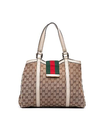 Gucci GG Canvas Web New Ladies Tote (view 1)