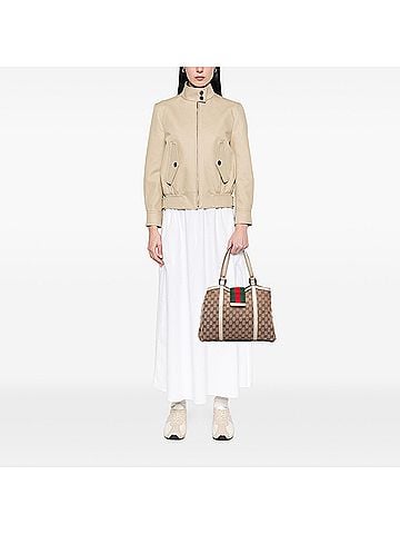 Gucci GG Canvas Web New Ladies Tote (view 2)