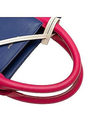 Saint Laurent Medium Smooth Tricolor Calfskin Cabas Rive Gauche Satchel (view 2)