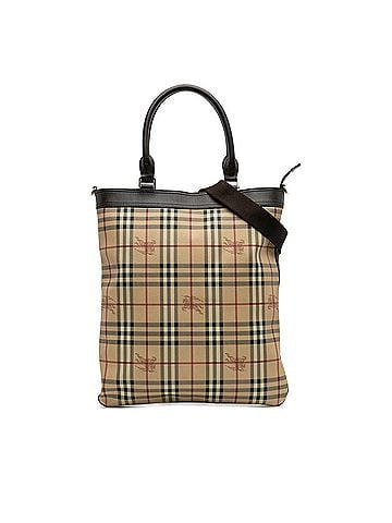 Burberry Haymarket Check Coated Canvas Tote (view 1)