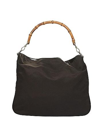 Gucci Bamboo Brown Nylon Tote Bag (view 1)
