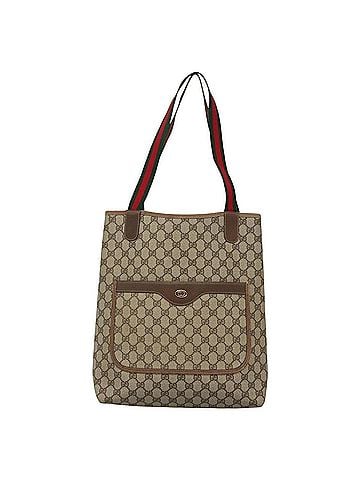 Gucci Sherry Beige Canvas Tote Bag (view 1)