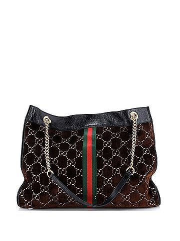Gucci Rajah Chain Tote GG Velvet Large (view 2)