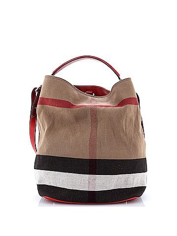 Burberry Ashby Bag House Check Canvas Medium (view 1)