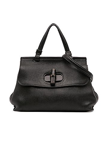 Gucci Small Leather Bamboo Daily Satchel (view 1)
