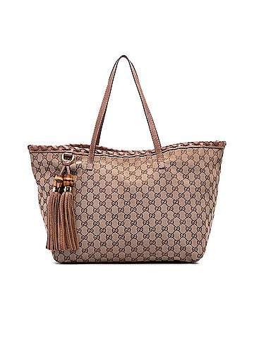 Gucci GG Canvas Bamboo Tassel Tote (view 1)