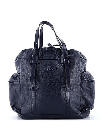 Gucci Tonal GG Drawstring Tote Leather (view 1)