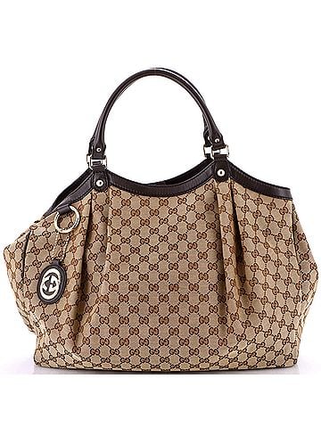 Gucci Sukey Tote GG Canvas with Leather Large (view 1)