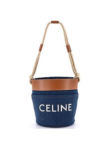 Céline Rope Bucket Bag Denim Small (view 1)