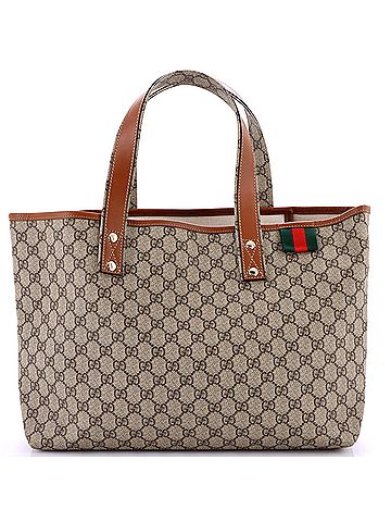 Gucci Web Loop Tote GG Coated Canvas Medium (view 1)