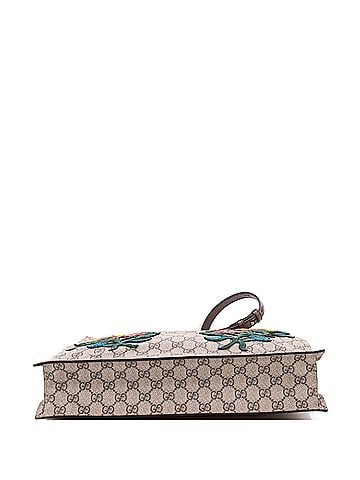 Gucci Convertible Soft Open Tote Embroidered GG Coated Canvas Tall (view 2)