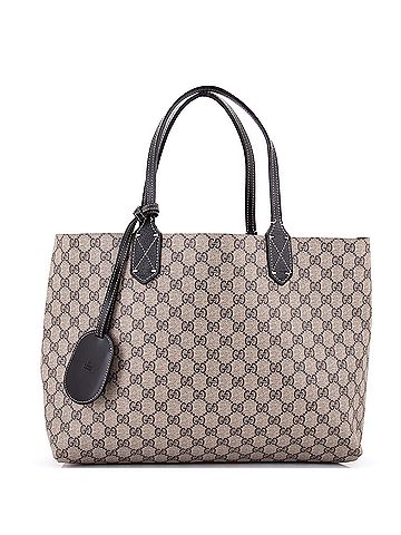 Gucci Reversible Tote GG Coated Canvas with Leather Medium (view 1)