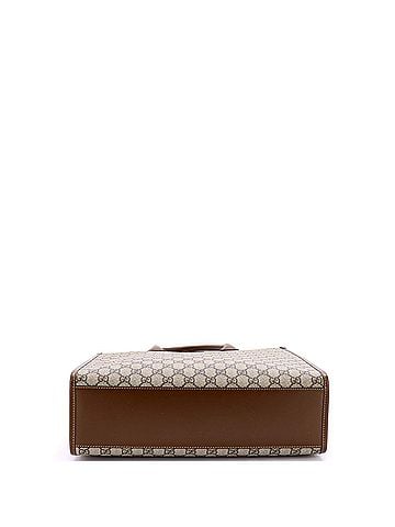 Gucci Vertical Structured Top Handle Open Tote GG Coated Canvas Medium (view 2)